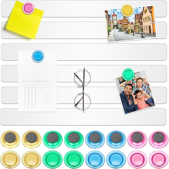 Wukong 6 Pack | 30x3cm Magnetic Stainless White Boards Strips, Adhesive Backing by Wukong