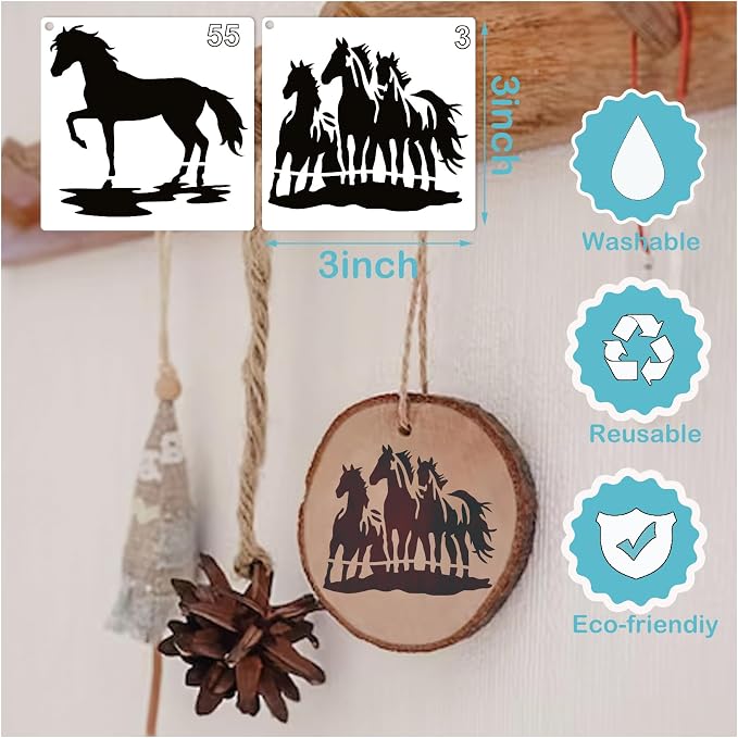 Small Stencils for Painting on Wood Reusable, 3 Inch Reusable Stencil for Craft - Image 5