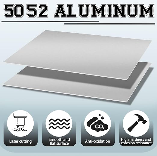 2 Pack 5052 Aluminum Sheet Metal 8" x 10" Aluminum Plate 1/8 Inch Thickness - Image 4