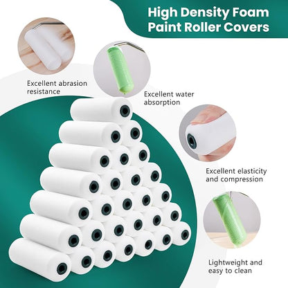 Foam Paint Roller, 28 Pack, 4 Inch Small Paint Roller Kit - Image 5