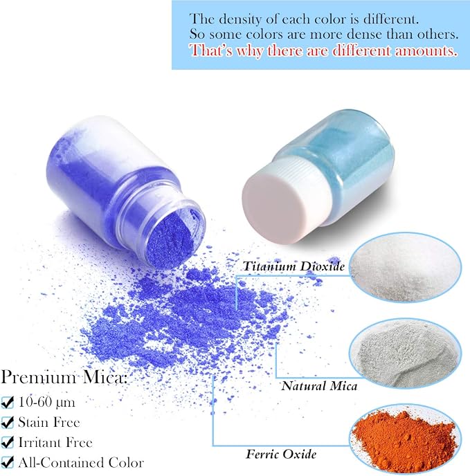 15 Bottles Slime & Candle Mica Powder, Resin Color Pigment, Epoxy Resin - Image 4