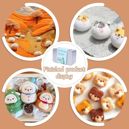 SOCNITC Needle Felting Tools, Needle Felting Kit, 4.5"x3.5" Needle Felting Pad - Image 7