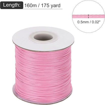 MECCANIXITY Waxed Cord 0.5mm Waxed Polyester Cord 175 Yard Wax String - Image 2