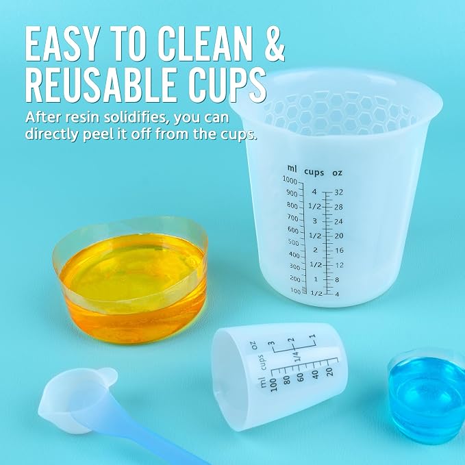 Silicone Resin Mixing 1L Measuring Cup Set - Image 8