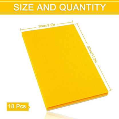 Whaline 18Pcs Felt Fabric Sheets Soft Thick Assorted Yellow Craft Felt Pack - Image 2