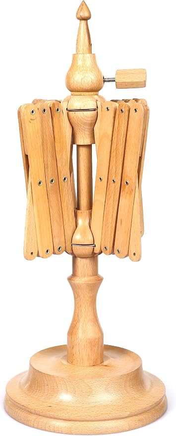 Handcrafted Wooden Table Top Yarn Swift – Beechwood Umbrella Swift - Image 5