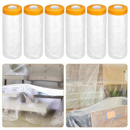uyoyous 6 Rolls 9x67 ft Painters Plastic by uyoyous