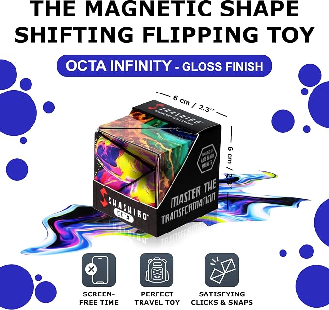 Shashibo OCTA Shape Shifting Sensory Fidget Toy – Magnetic STEM Brain Teaser - Image 2
