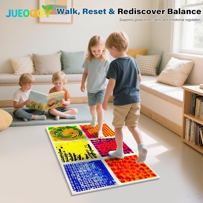 Liquid Sensory Floor Tiles for Kids Ages 3+, Interactive Color-Flow, Classroom - Image 6