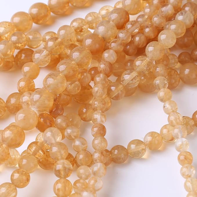 60PCS 6MM Tea Watermenlon Stone Beads Energy Healing Beads - Image 3