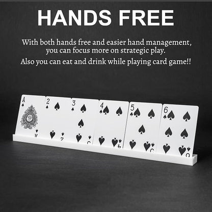 Playing Card Holders 13.4 Inches White Acrylic Solid Card Holder - Image 3