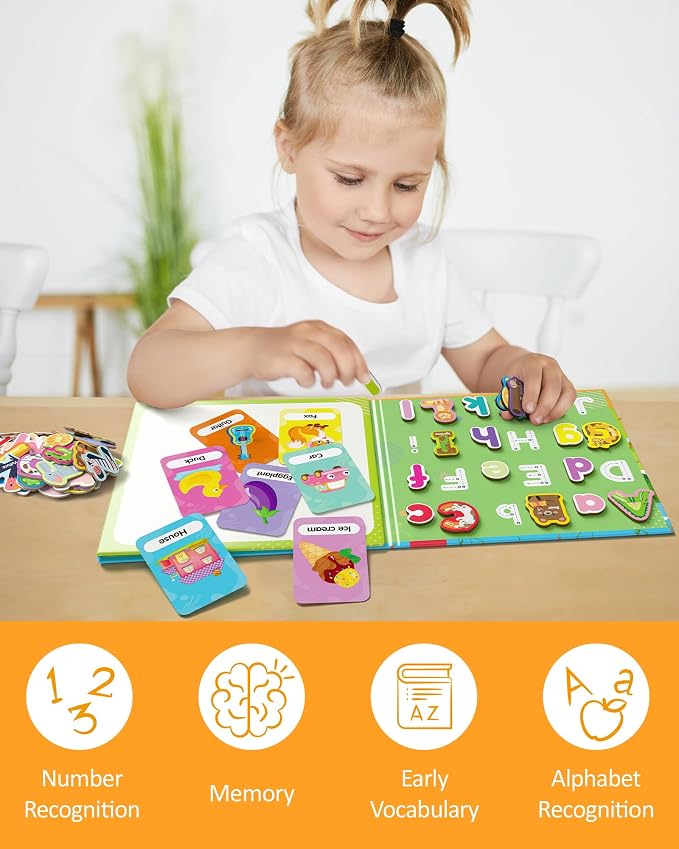 Coogam Magnetic Letters and Numbers, 36 Animal & Fruit Fridge Magnets, - Image 6