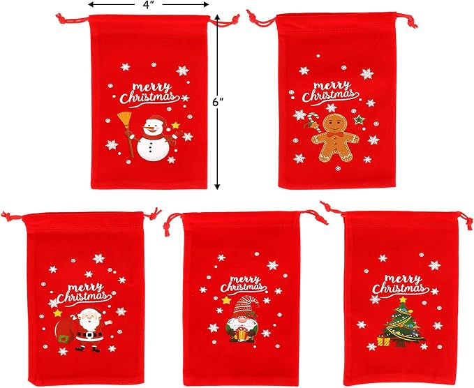 Tapleap Velvet Coth Christmas Bags - Image 2