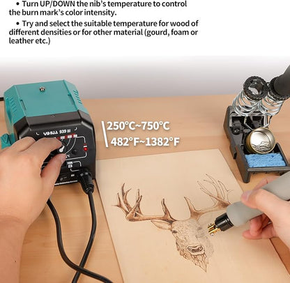 YIHUA 939 III Dual Pen Pyrography Station 2-in-1 Wood-Burning Tool - Image 5