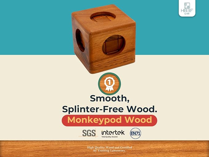 BSIRI Soma Puzzle Cube Wooden Toy Brain Teaser Desk Board Games Adults Master - Image 2