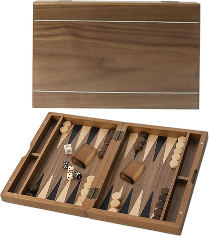GSE Games & Sports Expert Premium Magnetic Wooden Folding Inlay Backgammon by GSEGamesSportsExpert