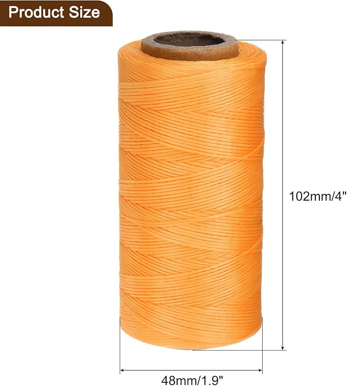 uxcell Leather Sewing Waxed Thread, 284 Yards / 260m 0.8mm 150D Flat Polyester - Image 6