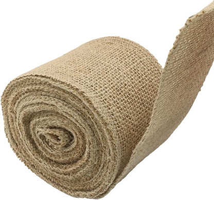 3" Wide Natural Burlap Fabric Roll - Image 6