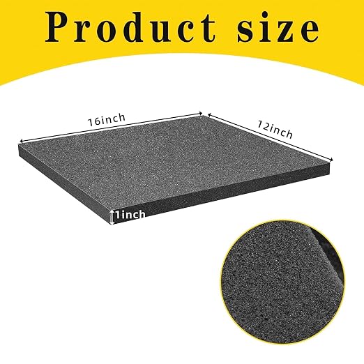DECOHS 8 Pcs Polyurethane Foam Sheet- 16 x 12 x 1 Inch Cuttable Foam Inserts - Image 2