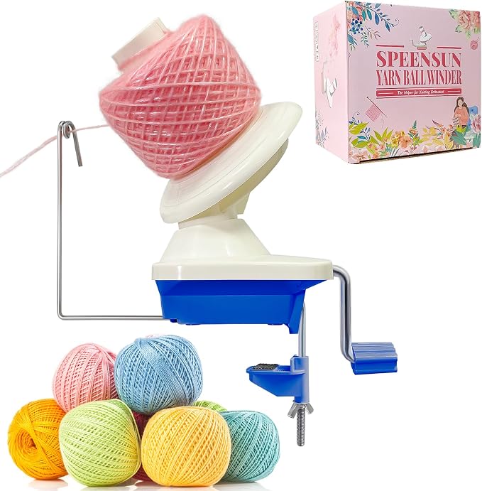 SPEENSUN Yarn Ball Winder, Crochet Yarn Winder, Efficient Yarn Cake Maker Make by SPEENSUN
