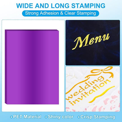 PATIKIL 11.7x8.3" Hot Stamping Foil Paper Sheet, 20 Sheets A4 Heat Transfer Hot - Image 3