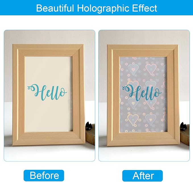 PATIKIL 11.7x8.3" Holographic Sticker Paper, 10Sheets A4 Polypropylene - Image 4