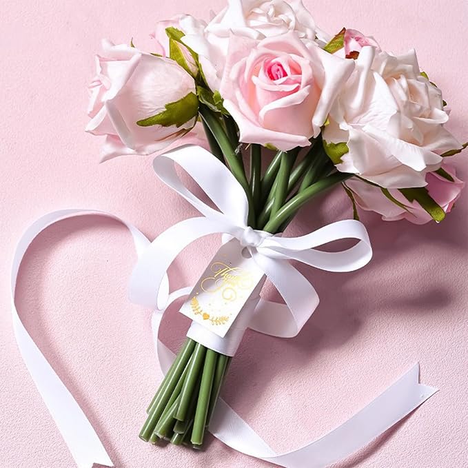 1" x 100 Yards White Polyester Satin Ribbon Single Faced Bulk Fabric Ribbons - Image 5