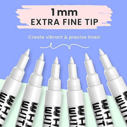 Chalkola White Chalk Markers Fine Tip - Image 2