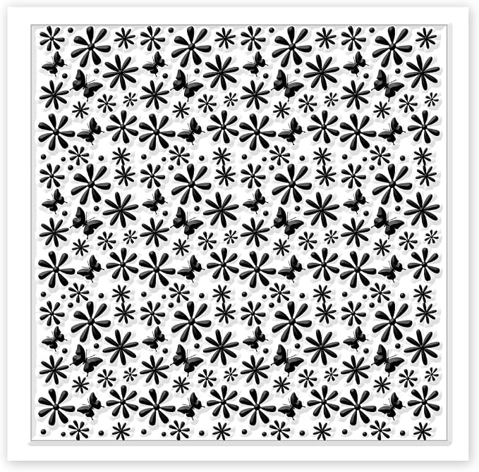 CHGCRAFT Daisy Polymer Clay Texture Sheets Butterfly Silicone Texture Stamp - Image 8