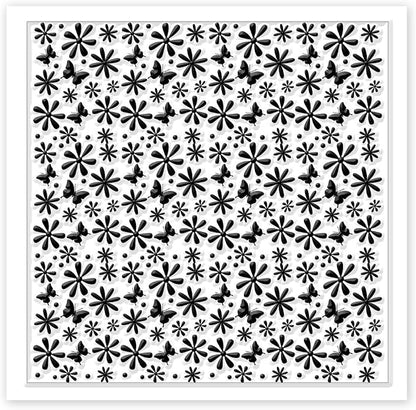 CHGCRAFT Daisy Polymer Clay Texture Sheets Butterfly Silicone Texture Stamp - Image 8