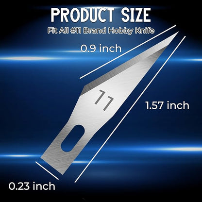 Jetmore 100 Pack Exacto Knife Blades, Hobby & Craft Knife Replacement Blades - Image 2