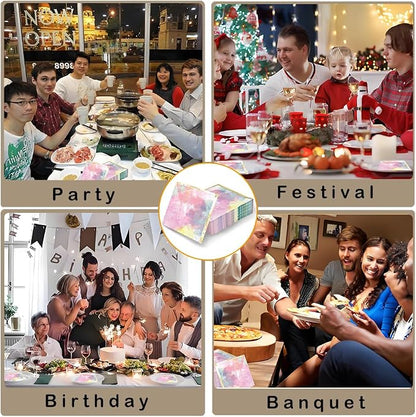 80-Pack Napkins Disposable Paper Towel Cocktail Dinner Party Decoration - Image 9