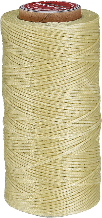 uxcell Flat Leather Sewing Waxed Thread, 140m / 153 Yards Polyester Wax String by uxcell