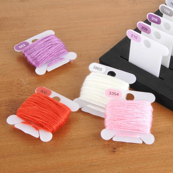 Hamtery Plastic Embroidery Floss Bobbins, Pre-Labeled Color Number Embroidery - Image 8