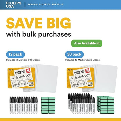 Dry Erase Board, Dry Erase Lap Boards, Small White Boards Dry Erase, 9” x 12” - Image 2
