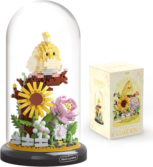 Parrot Flower Bouquet Building Set Plants Friend Set Adults Bonsai Tree Animal by QARULUS