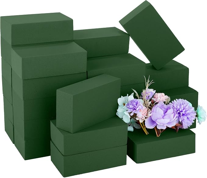 24 Packs Floral Foam Blocks Wet & Dry Floral Foam Bricks 5.5x3.1x1.8 Inch by Hahood