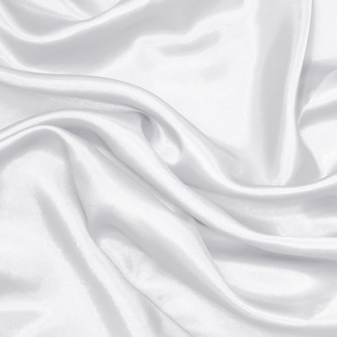 RUDONG M White Satin Fabric by The Yard, 5 Yard x 60 Inch Wide Silky Charmeuse - Image 7
