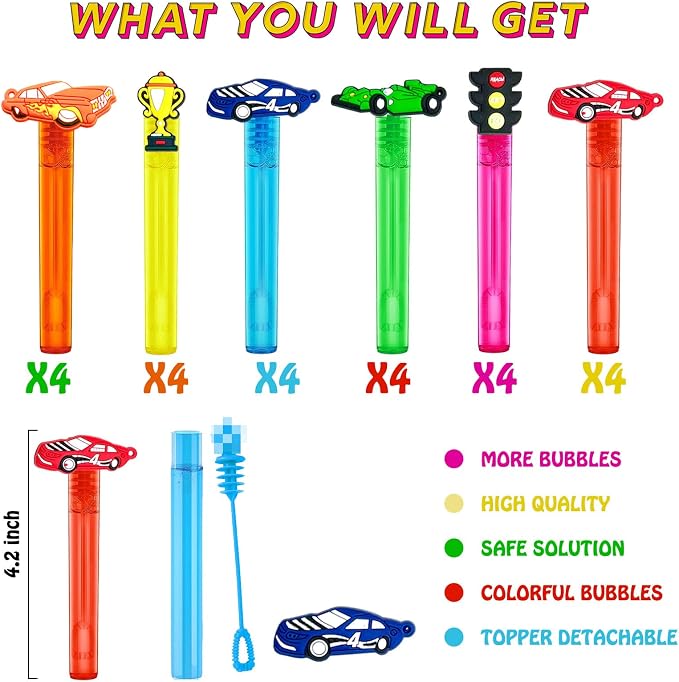 Race Car Party Favors, Cool Bubble Wand - Image 3