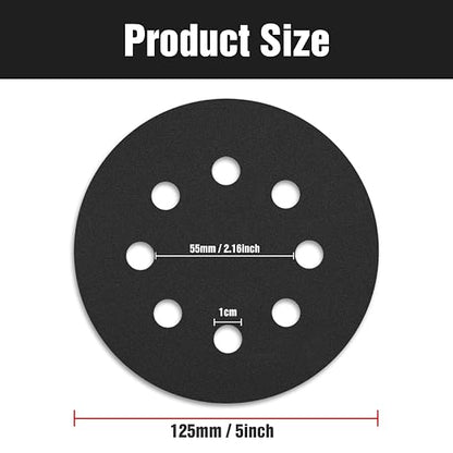 100 Pcs 5 inch Wet Dry Sanding Discs Grit 320 Hook and Loop 8 Hole Silicon - Image 2