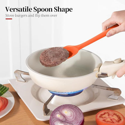 Heat Resistant Silicone Spatula Set of 4, Luxiwise 600ºF High Temp Baking - Image 6