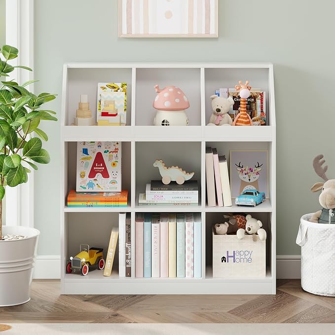 9-Cube Wooden Storage Bookcase - Image 7
