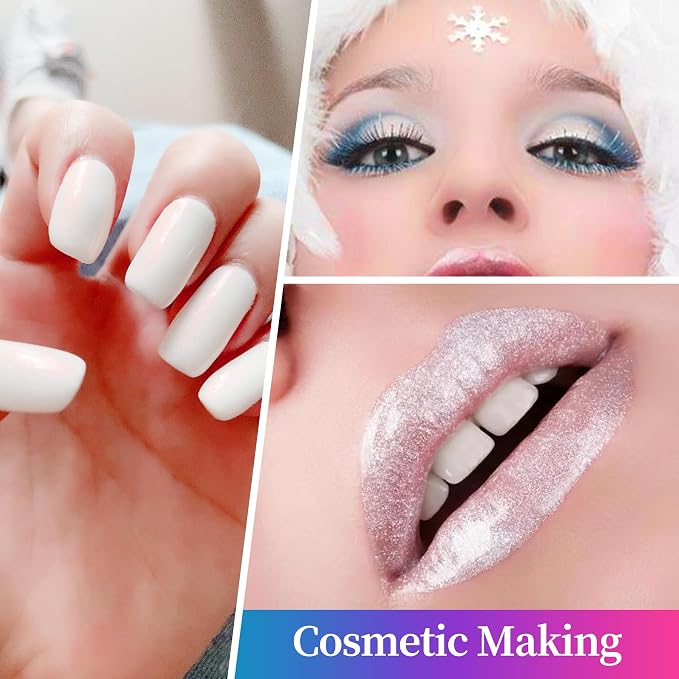 Pearl White Mica Powder, Natural Shimmer Mica Powder - Image 6