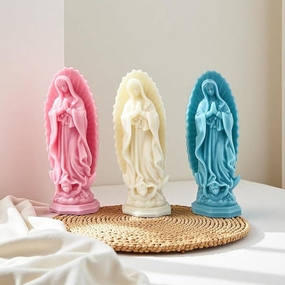 Virgin Mary Silicone Candle Molds, Religious 3D Virgin Mary Statue Molds - Image 8