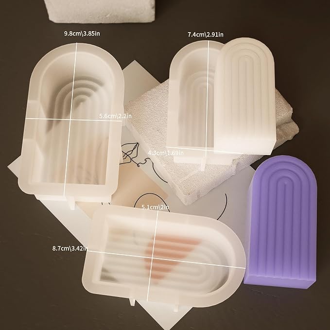 3 Pack Deep Resin Mold Arch Rectangle Door Candle Silicone 3D Animal Candle - Image 4