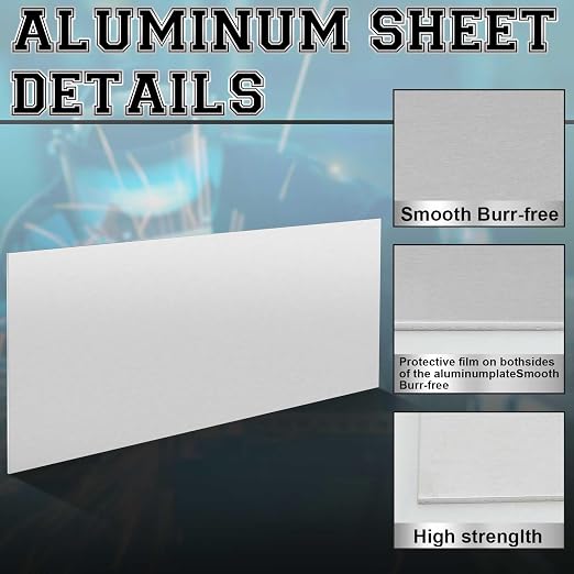 4 Pack 5052 Aluminum Sheet Metal 6" x 12" Aluminum Plate 1/8 Inch Thickness - Image 3