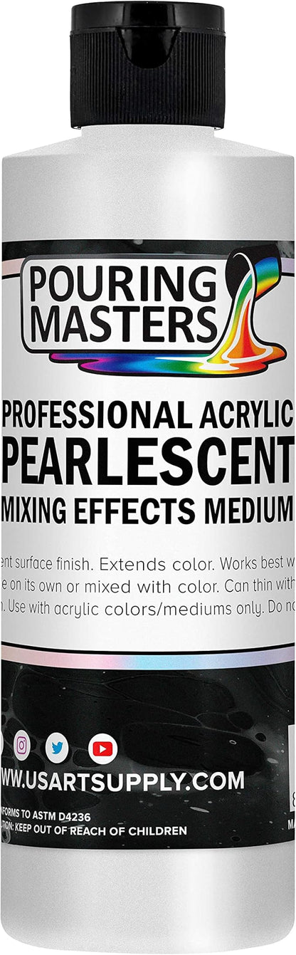 Pouring Masters 8 Oz Acrylic Pearlescent Effects Medium by Pouring+Masters