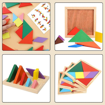 3 otters Wooden Tangram Puzzles - Image 6