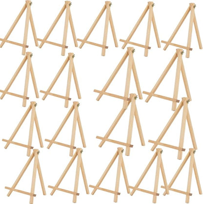9.4" Tall Natural Pine Wood Tripod Easel Photo Painting Display Portable Tripod by ANDES