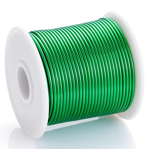 12 Gauge Green Aluminum Craft Wire - Image 2